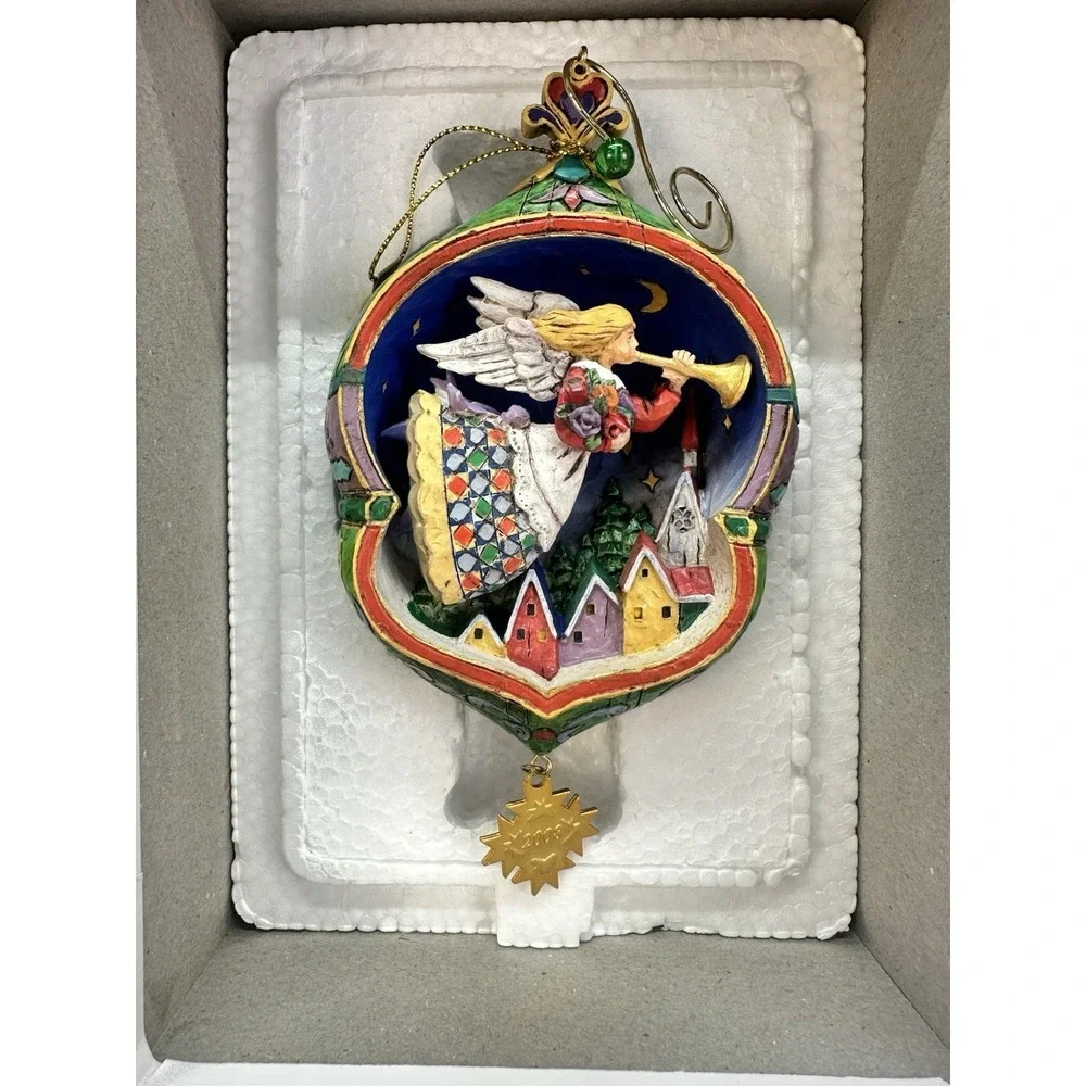 Jim Shore Traditional Danbury Mint Collection A Heavenly Tune Ornament 2008
